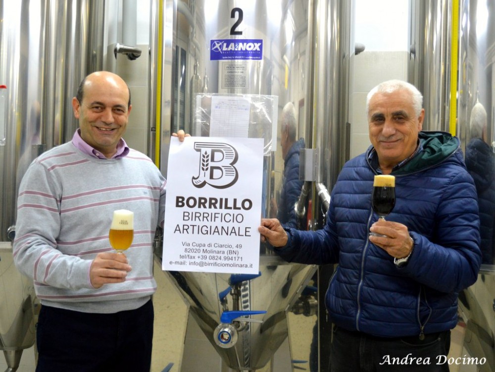 Birrificio Borrillo a Molinara. Bruno Borrillo e Pasquale Rescignano