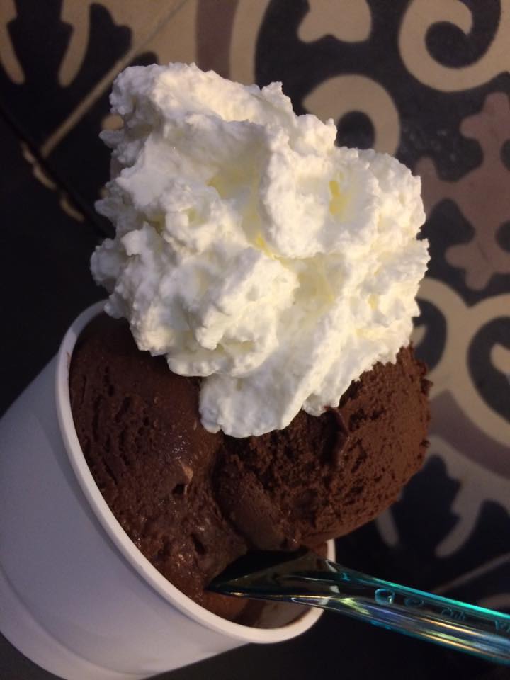Bocca di Dama, gelato cioccolato e panna