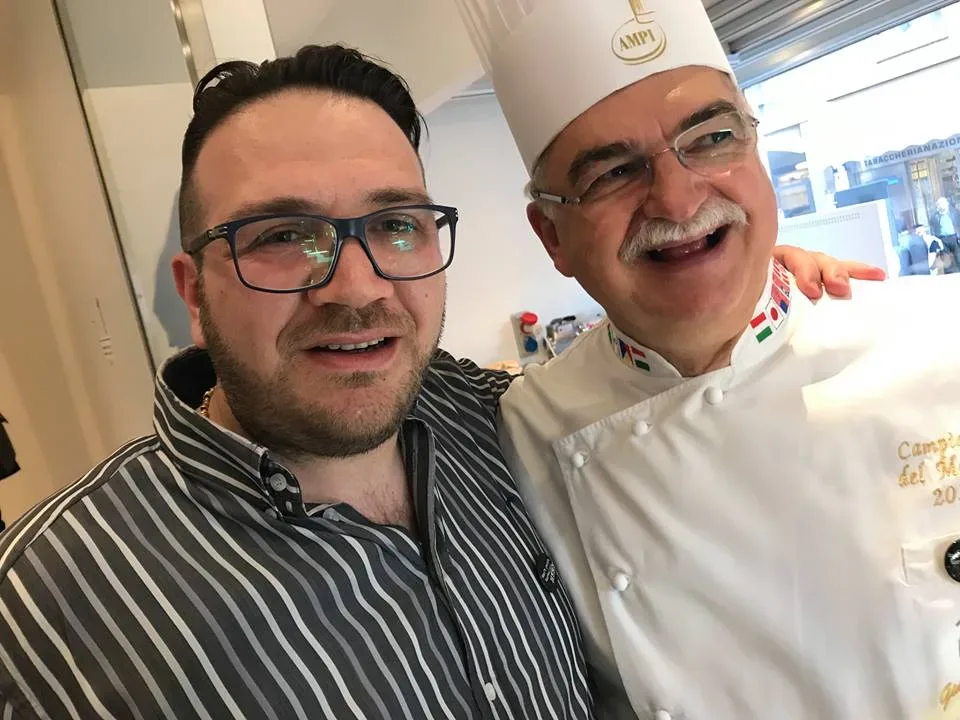 Bottega Portici 2 Torri, Agostino Iacobucci con Gino Fabbri