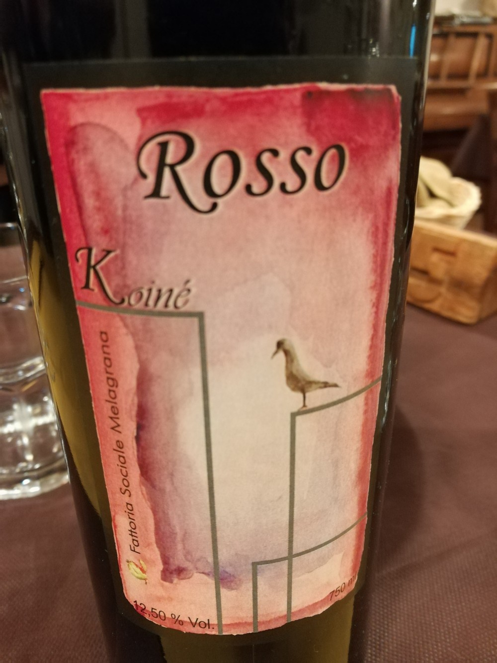 Koine' Soul Food, il vino rosso