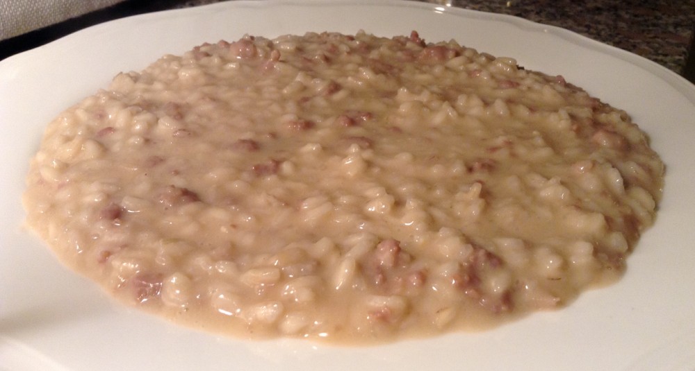 La Rava e la Fava, risotto con salsiccia