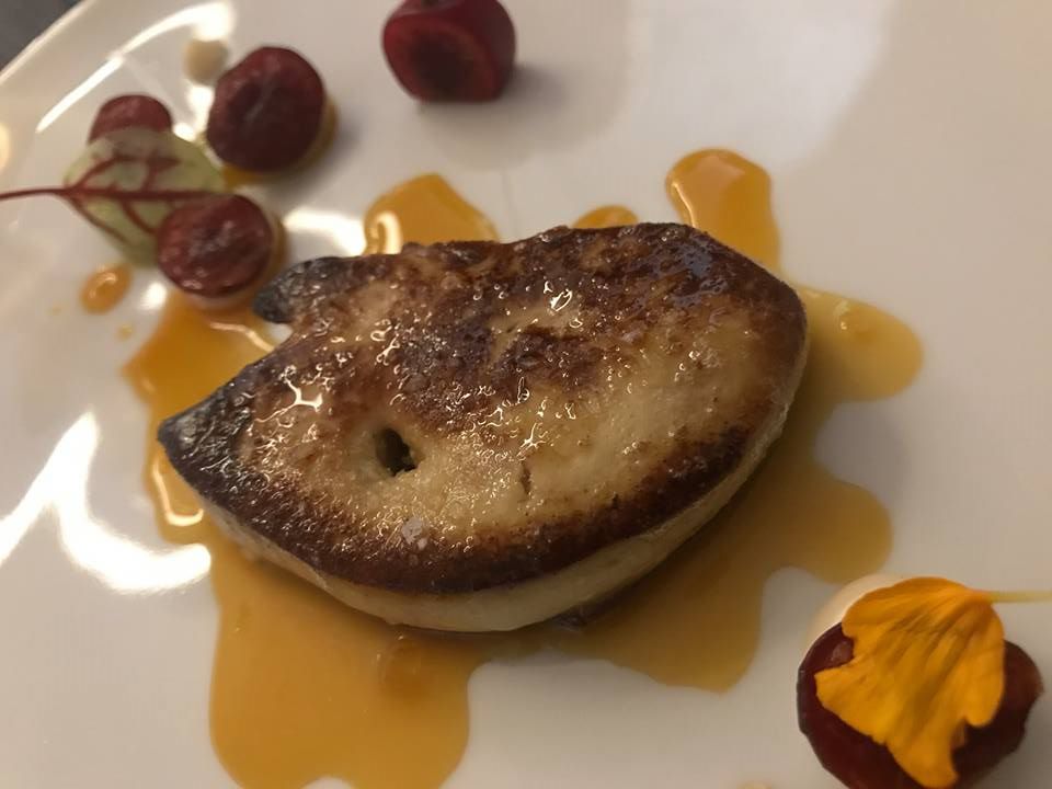 Angelo Sabatelli - foie gras ciliegie e mandorla