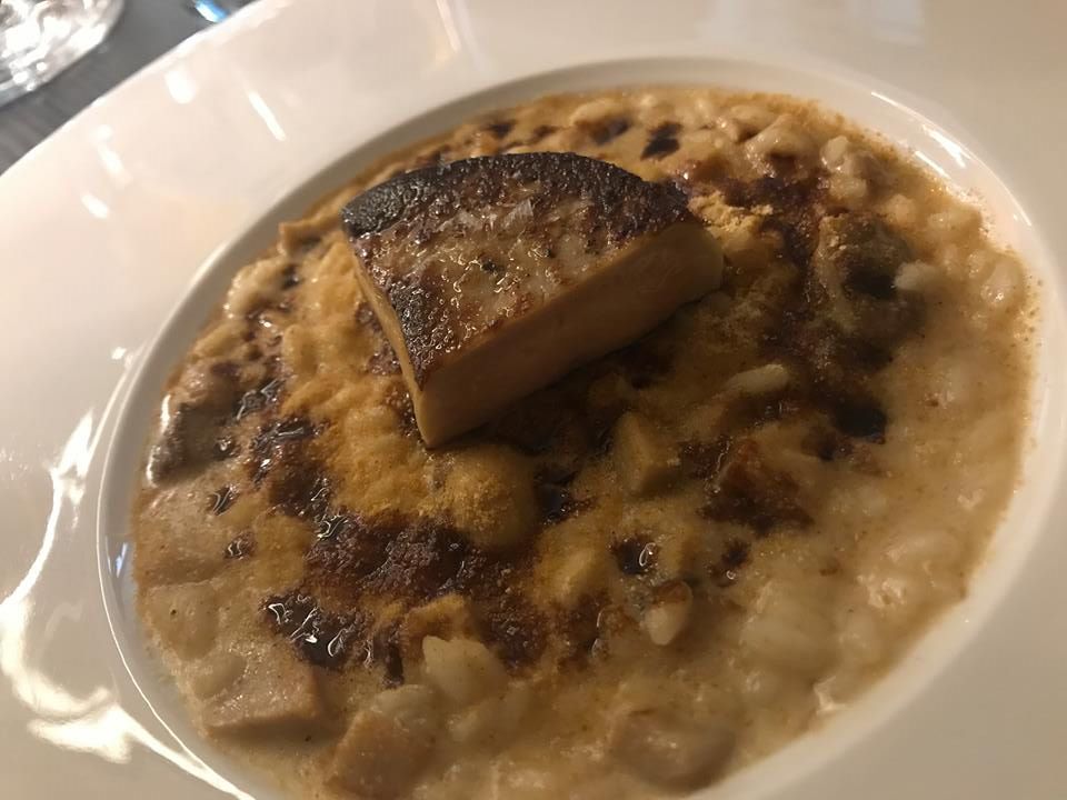Angelo Sabatelli - risotto con foie gras e caffe'