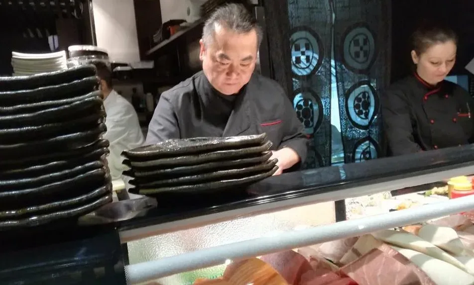 Jap-One, Ignacio Ito At Work. Con La Sous-Chef Irina Advanei