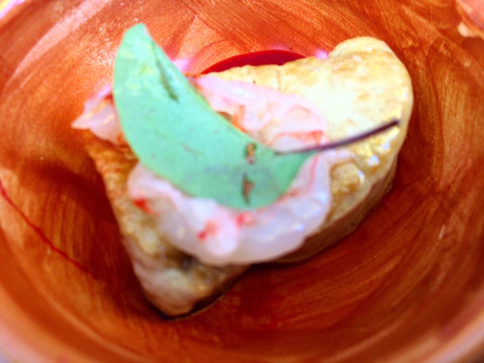 Krug - Campania. Foie Gras di Rana Pescatrice, Gambero Rosso e Coulis Di Frutti Rossi