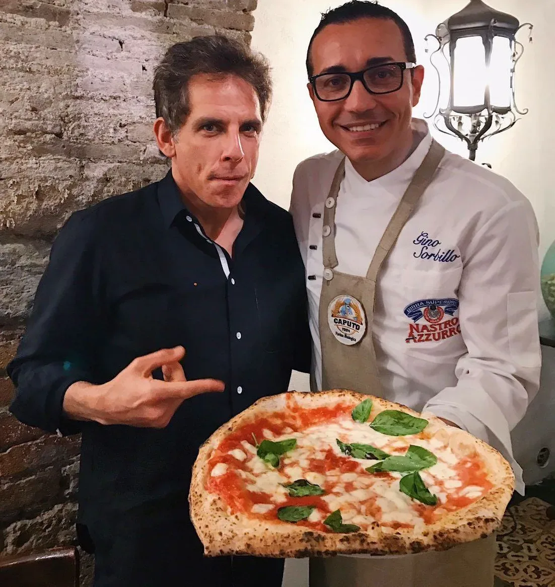 Gino Sorbillo e Ben Stiller