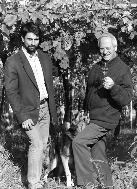 Lorenzo e Piero in vigna 1993