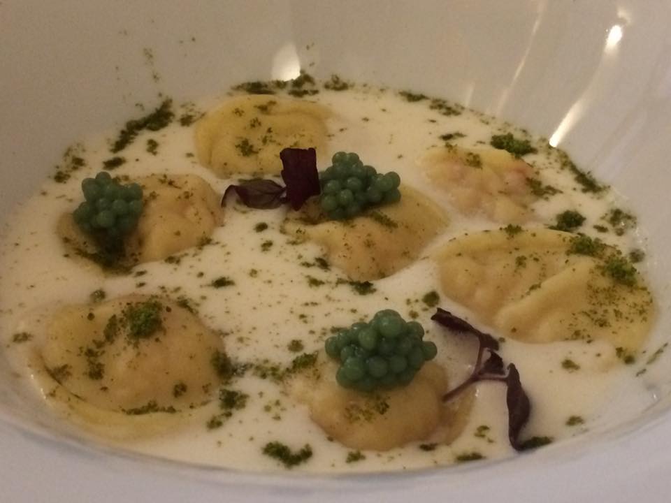 Osteria dei Sassi, ravioli di scampi e gamberi