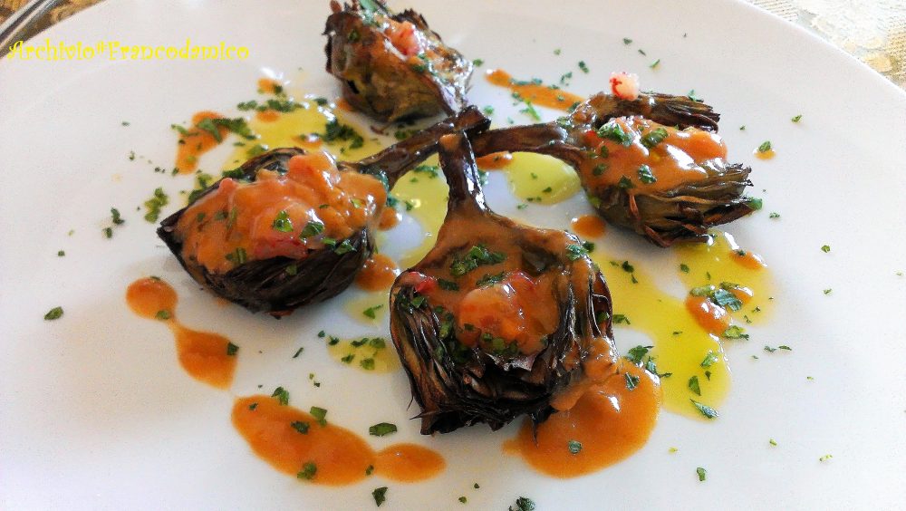 Locanda De Foris – carciofo dorato con gambero rosso