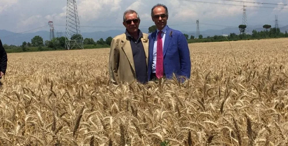 Carmine e Antimo Caputo in uno dei Campi Caputo