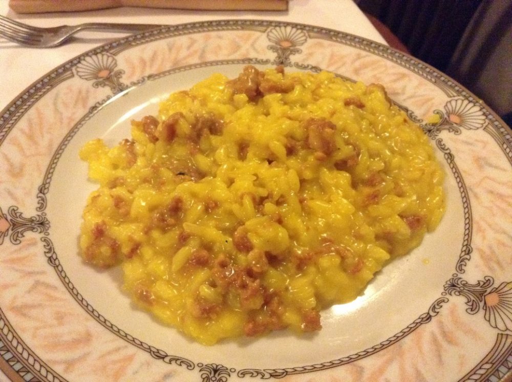 Trattoria Isoletta, risotto con pasta di salame