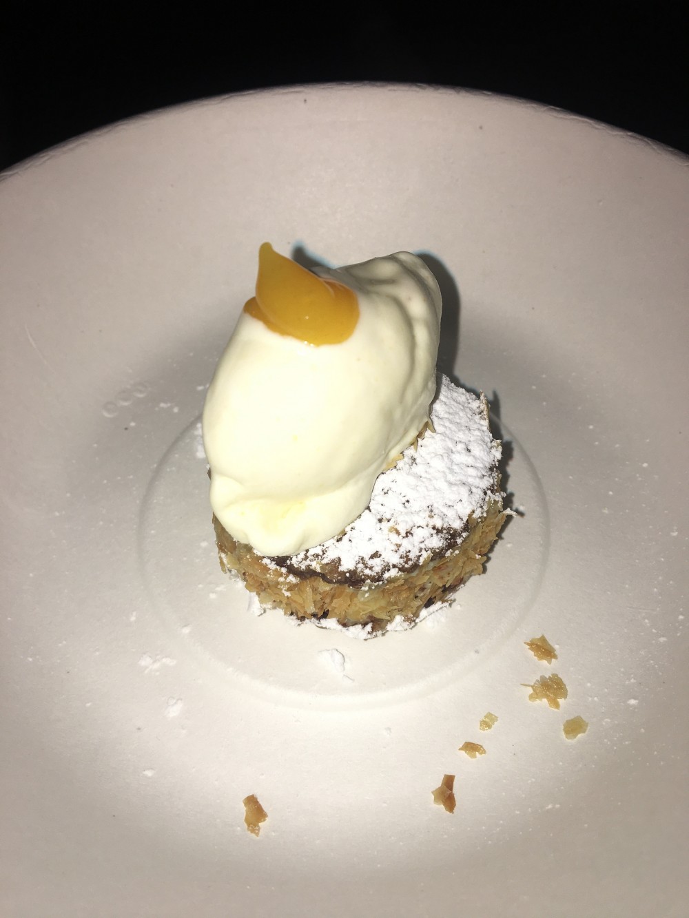 Rivisitazione di pastiera napoletana con gelato al latte di bufala- chef Giuseppe Stanzione