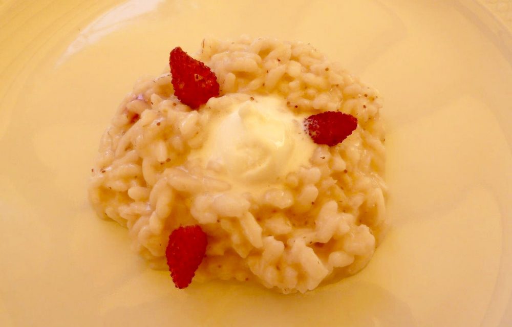 Trattoria Visconti, Ambivere, risotto con fragoline di bosco