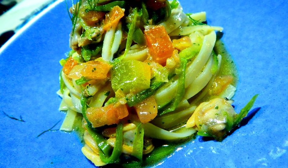 Triglia - Fettuccia Armando, peperoncini verdi e cozze