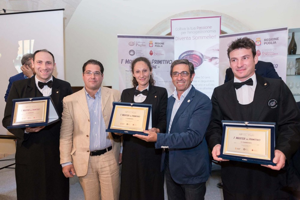 Migliore sommelier del Primitivo - Carlo Pagano, Roberto Erario, Maura Gigatti, Donato Giuliani, Antonio Riontino