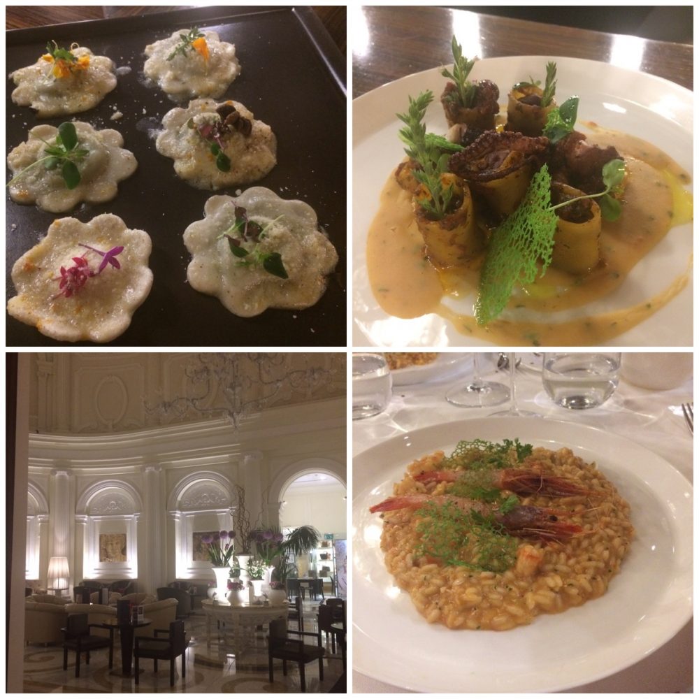 Tazio - Ravioli lucani al vapore, Paccheri al ragù di polpo, Riso Carnaroli con gamberi viola affumicati e lime, la Hall dell'albergo