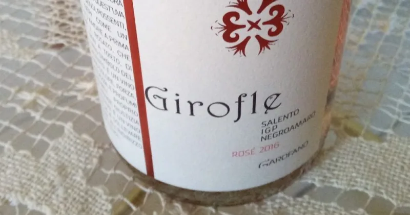 Girofle Negroamaro Rose' Salento Igp 2016 Garofano Vincitore a Radici del Sud 2017