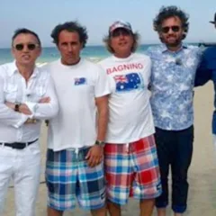 Il mio amico Carlo...della Zona 74, insieme a suo fratello Andrea e ai giudici di Masterchef, in occasione dell'esterna girata a Riccione