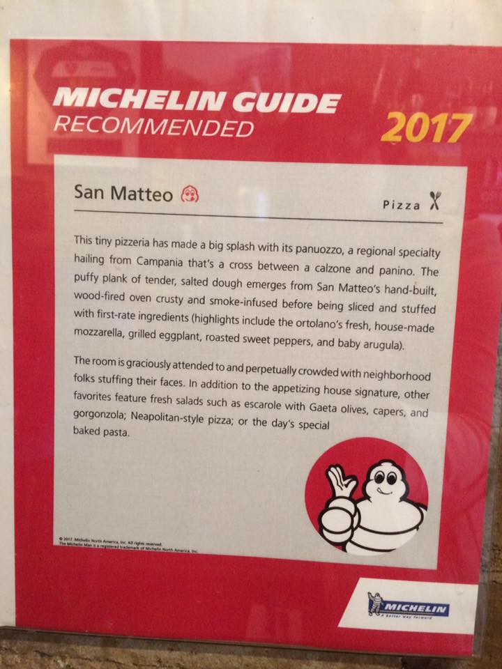 San Matteo, riconoscimento Michelin