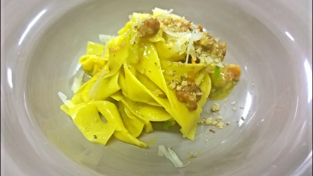 Tagliatelle con farina di Saragolla, con stringata