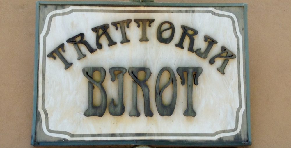 Trattoria Bjrot, insegna