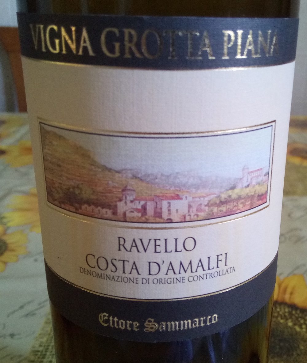 Vigna Grotta Piana Costa d'Amalfi Ravello Bianco Doc 2016 Sammarco