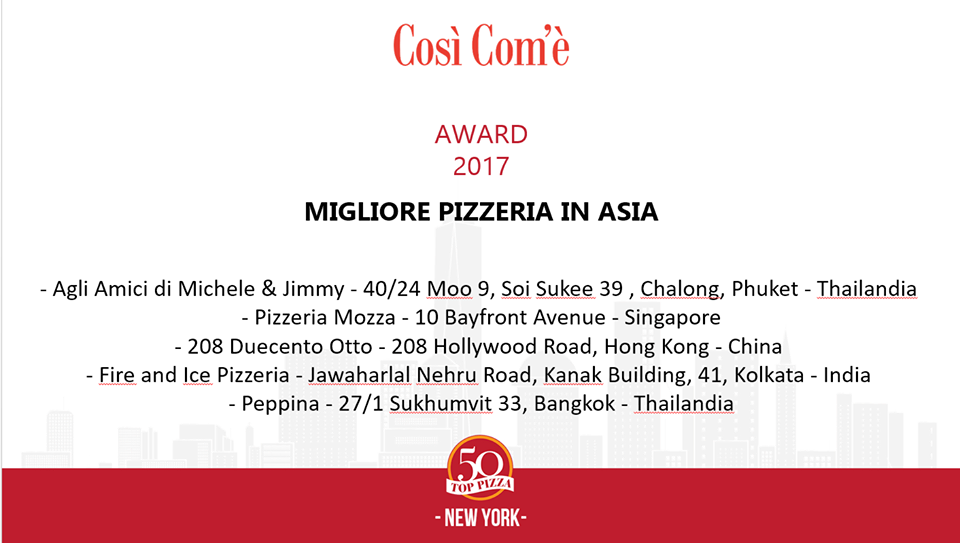 La migliore pizzeria in Asia