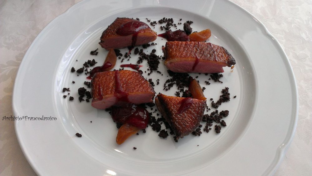 Ristorante degli Olmi - Villetta Barrea AQ – petto d’anatra, cacao amarena e albicocca