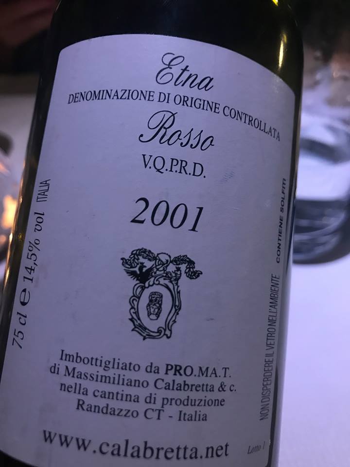 Etna Rosso 2001 Calabretta