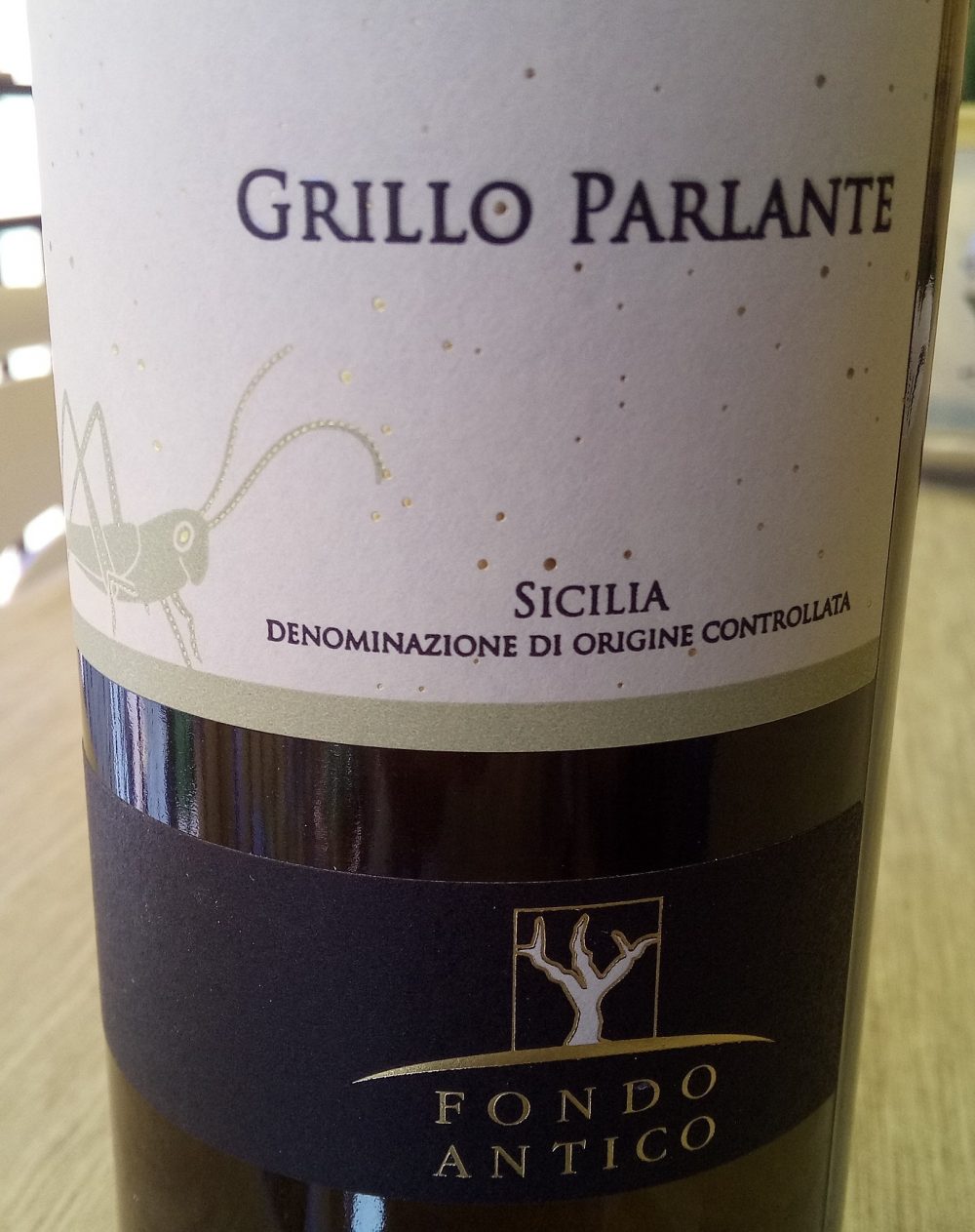 Grillo Parlante Bianco Sicilia Doc 2016 Fondo Antico