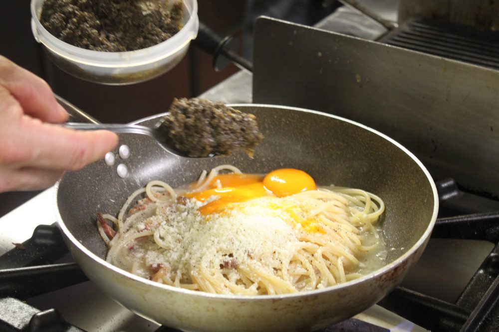 Carbonara con tartufo del Ristorante Belvedere dal 1933