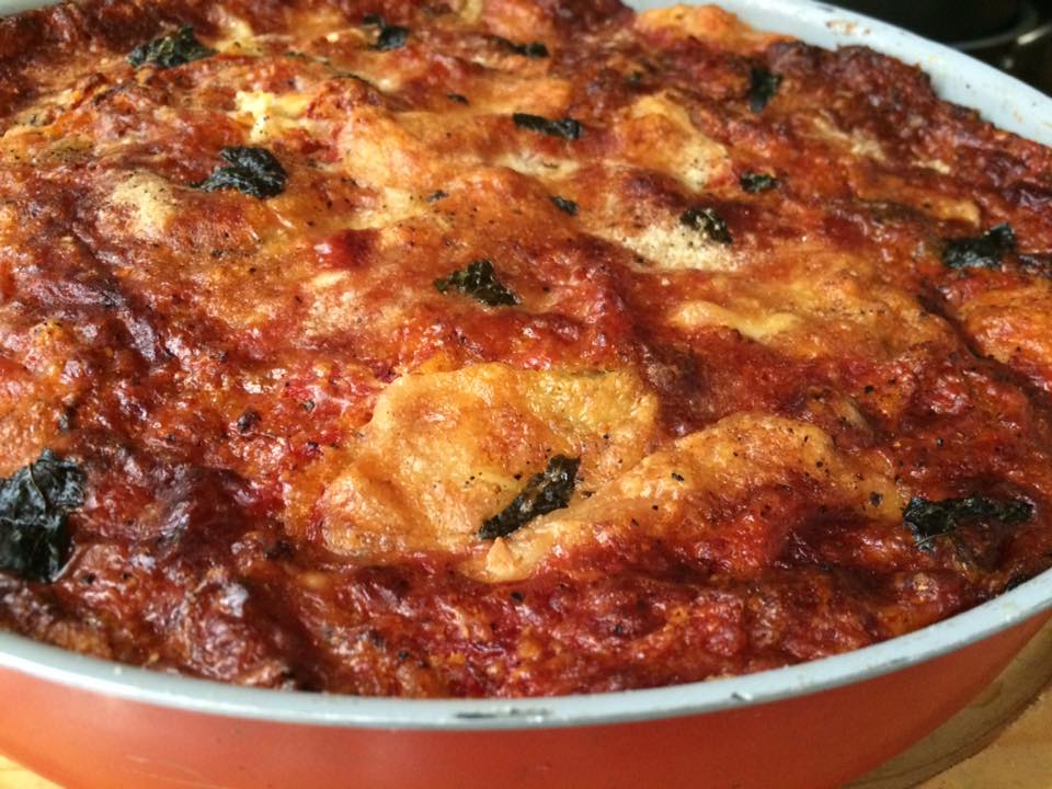 Lasagna vegetariana di pane carasau