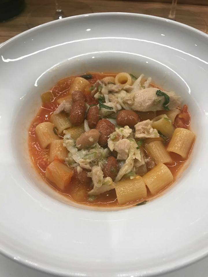 Sea Front Di Martino Pasta Bar - Mezzi Canneroni, zuppa tiepida di pomodoro contadino