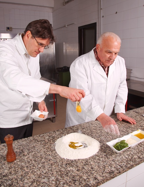 Lasagna di scialatielli Gamberi, zucchine, pancetta mozzarella e limone