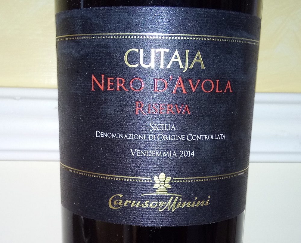 Cutaja Nero d'Avola Riserva Sicilia Doc 2014 Caruso e Minini