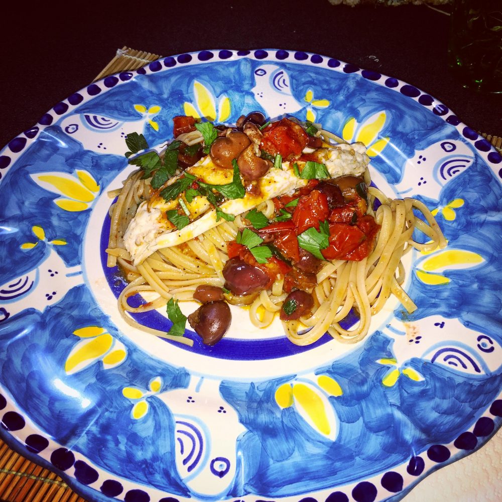 Linguine con la spigola