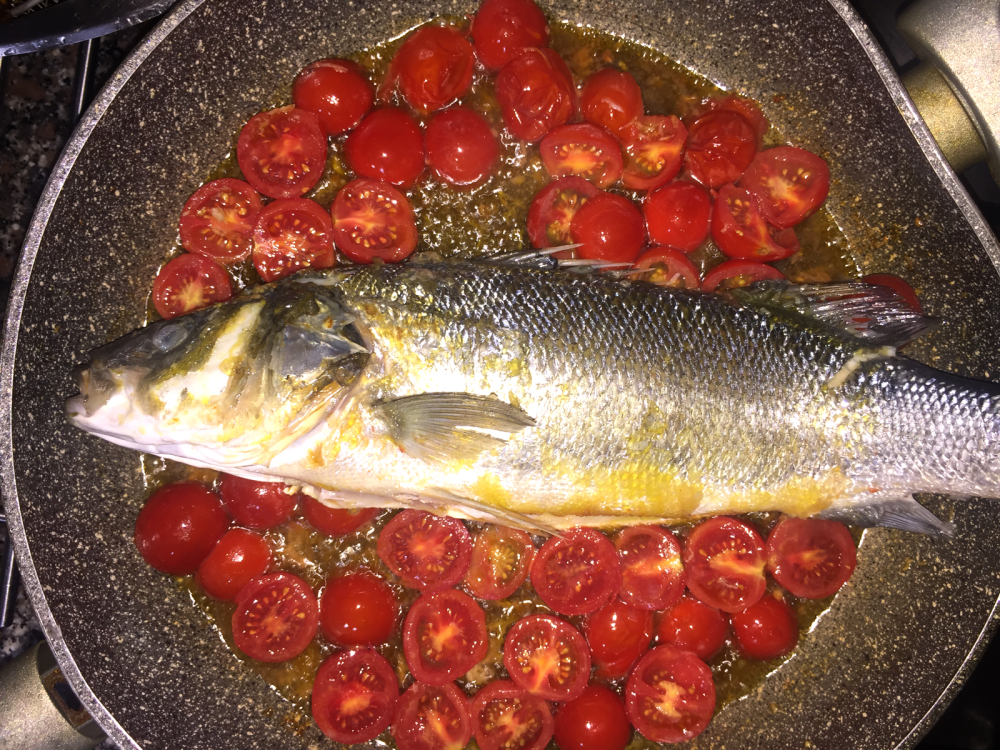 Linguine con la spigola