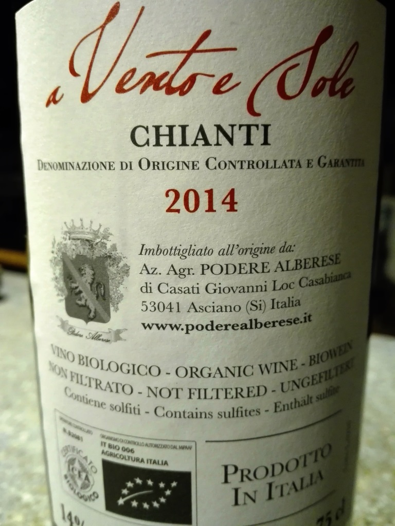 A Vento e Sole, Chianti Docg 2014, Podere Alberese