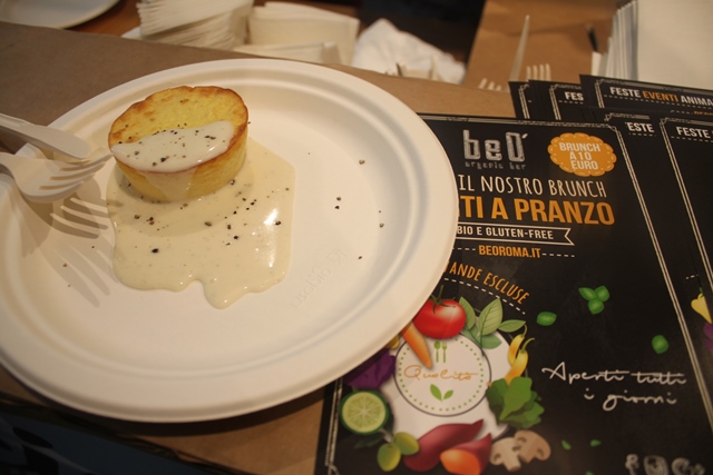 Cacio e pepe Festival da Eataly - Flan di cavolfiore di Beo Organic Bar