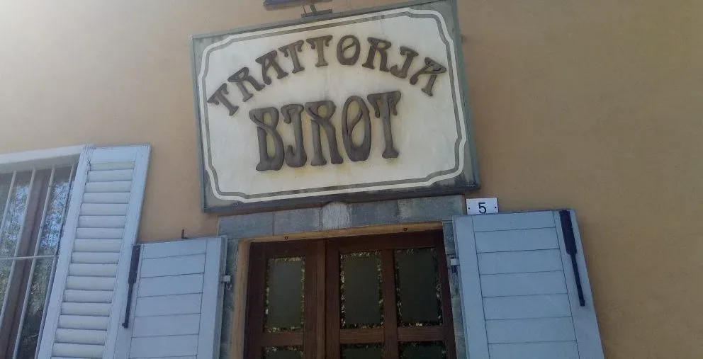 Insegna Trattoria Bjrot