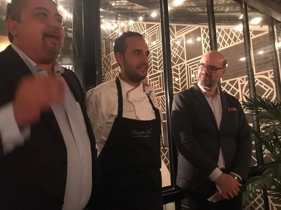 Luigi Salomone tra Giuseppe Di Martino e Mitchell Davis