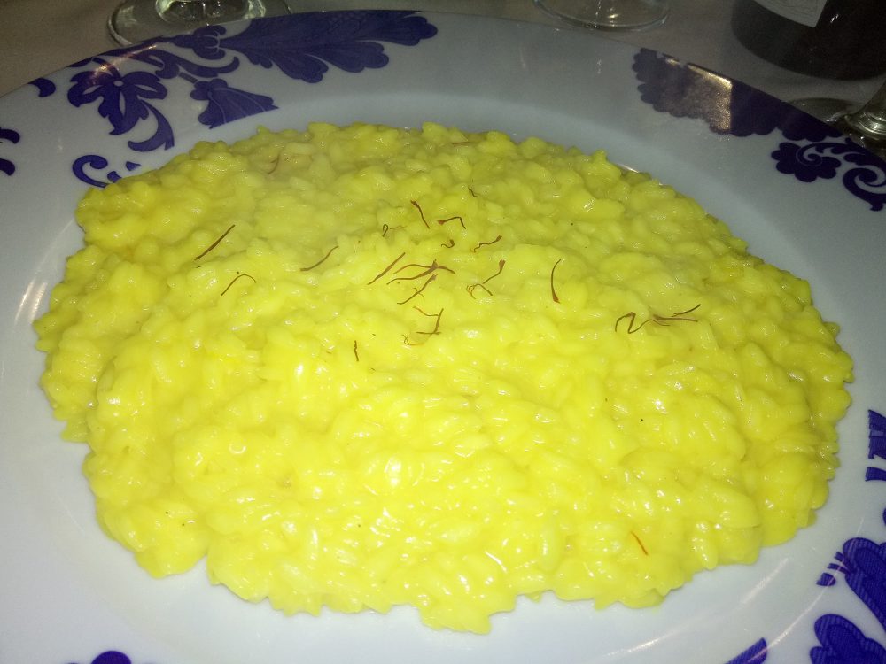 Trattoria Bjrot - Risotto giallo con la salsiccia ed i funghi