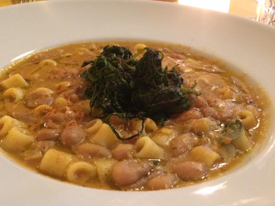 Trattoria Pennestri, pasta e fagioli con cicoria