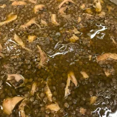 Zuppa di lenticchie e coniglio