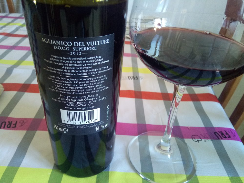 Controetrichetta Aglianico del Vulture Basilicata Docg 2012 Tenuta I Gelsi