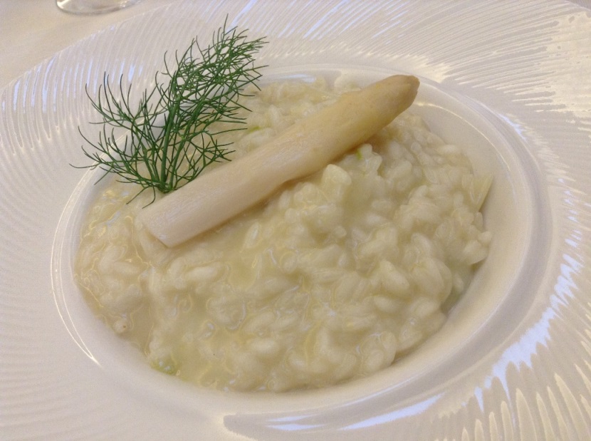 La Piana, Carate, risotto con asparagi rosa di Mezzago