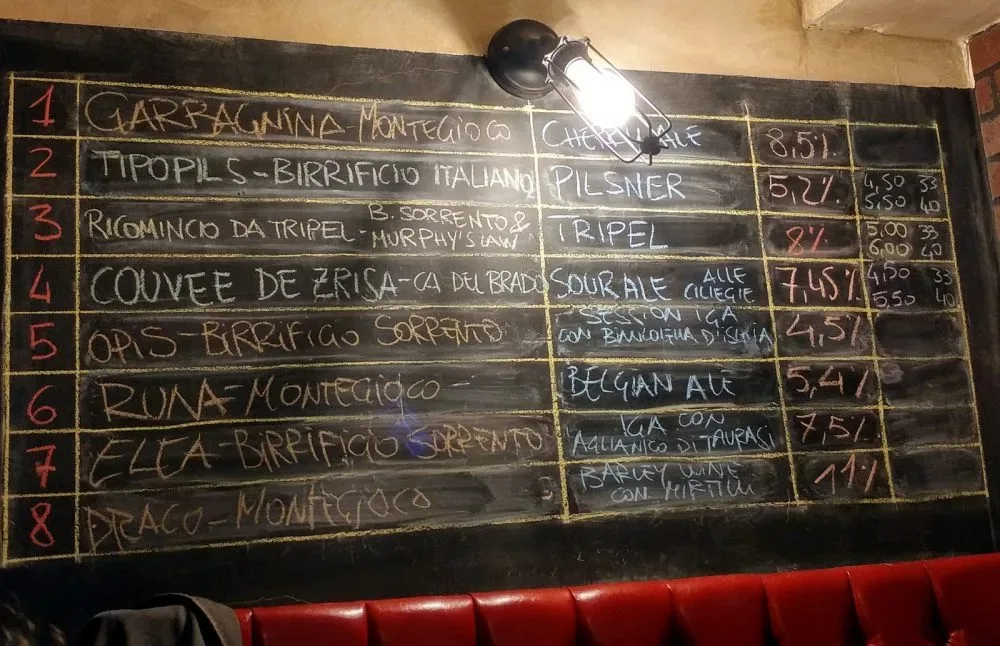 Le birre alla spina per la serata