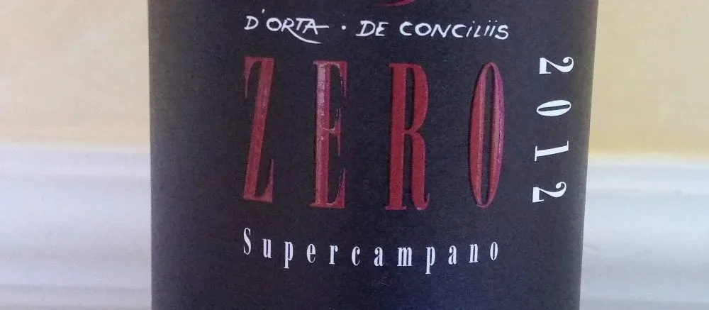 Supercampano Zero Aglianico Paestum Igt 2012 De Conciliis