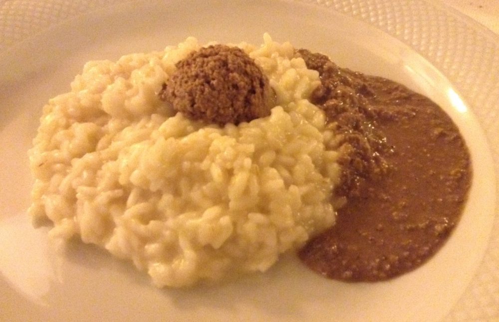 Trattoria Visconti, Ambivere, risotto con fegatini