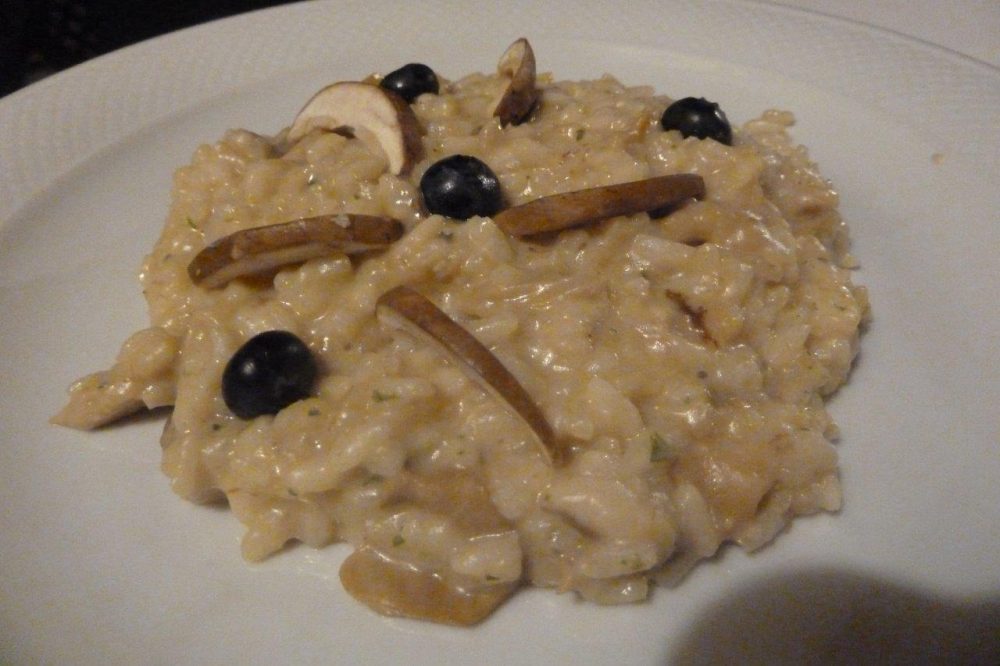 Trattoria Visconti, risotto funghi e mirtilli